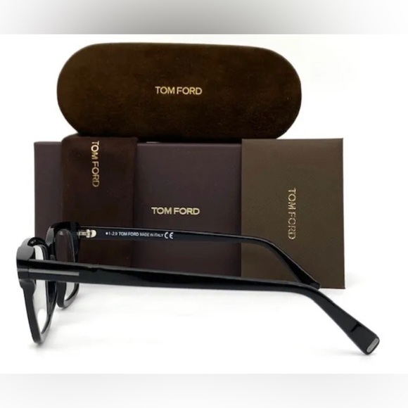 Tom Ford FT5661-B 001 Shiny Black / Blue Block 51mm Eyeglasses TF5661-B - Picture 4 of 5